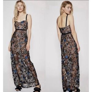 For Love and Lemons X Free People Beatrice Maxi Dress Size S Whimsy Floral